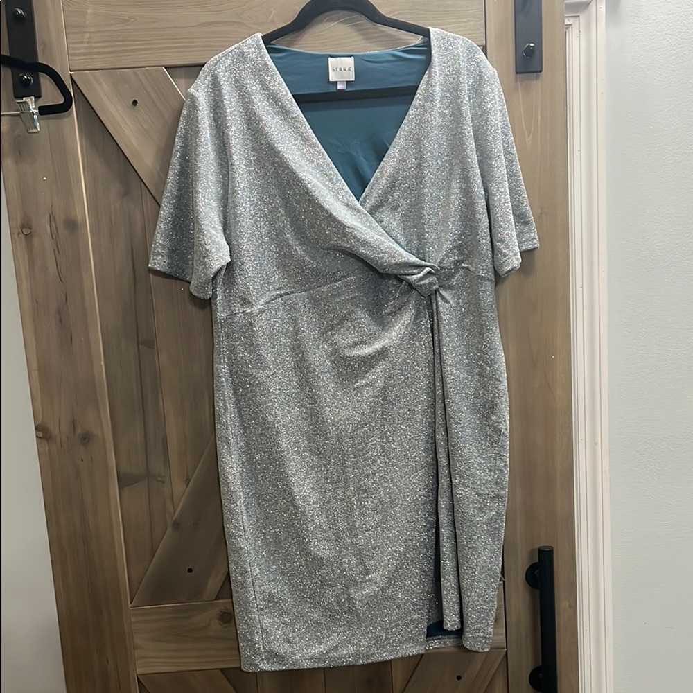 Silver Wrap Dress